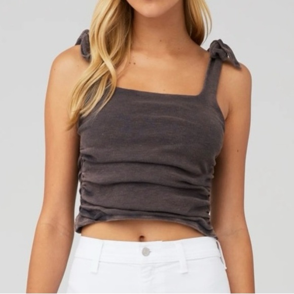 Free People ribbed shoulder tie Tank…. - Picture 9 of 15